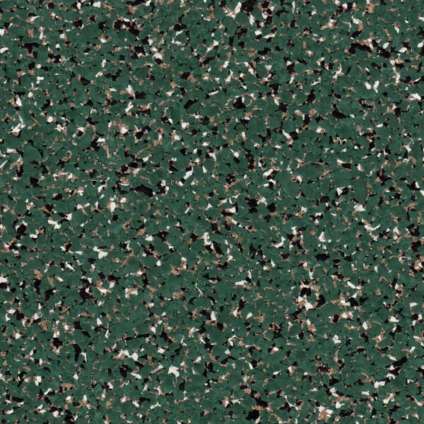 Green rubber cork floor tile